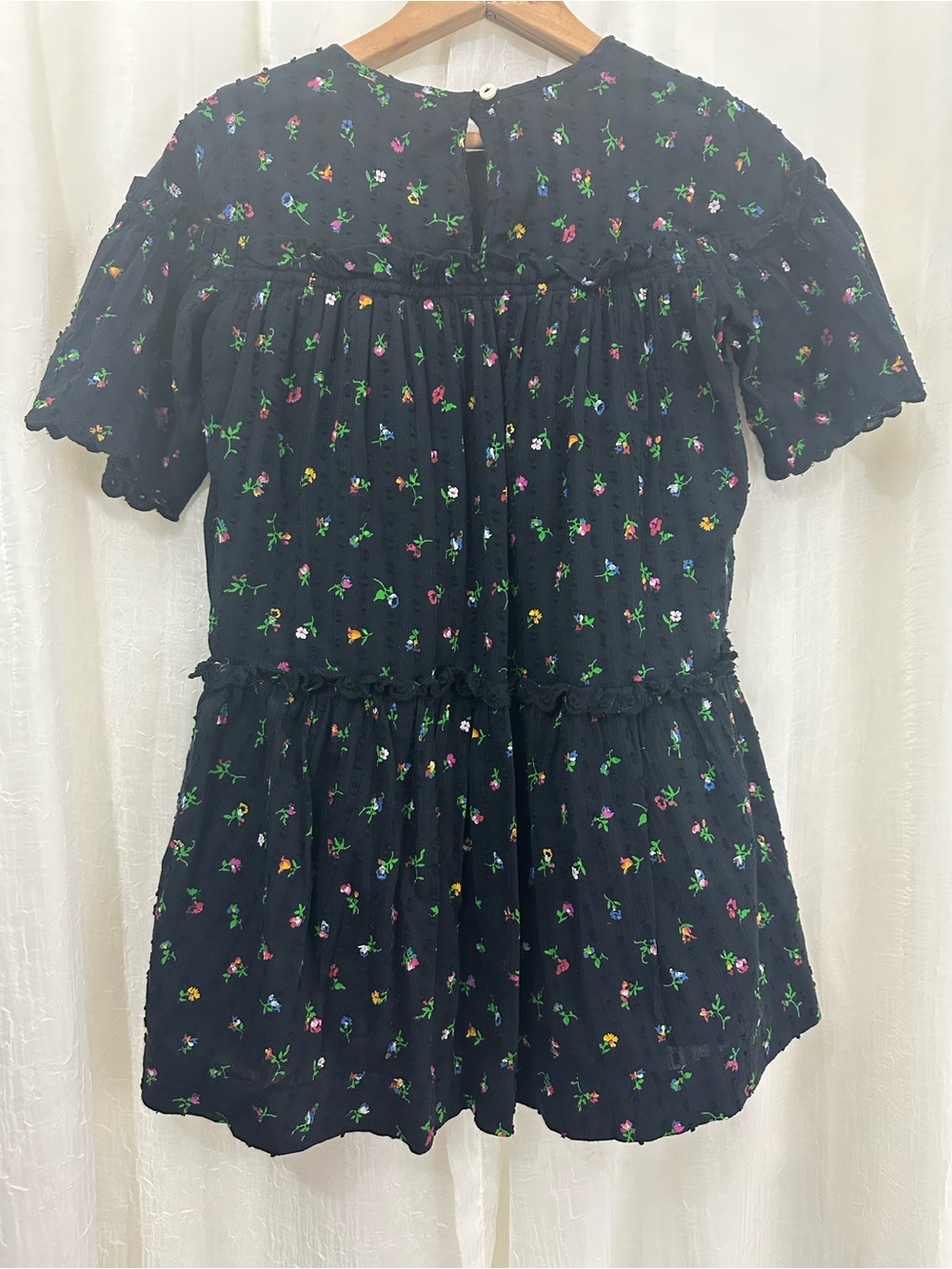 Crewcuts Black Floral Smocked Tiered Dress - Picture 4 of 5